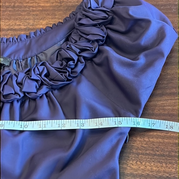 The Limited | Ruffle Neck Dress | Eggplant | Size 4 - Picture 10 of 11